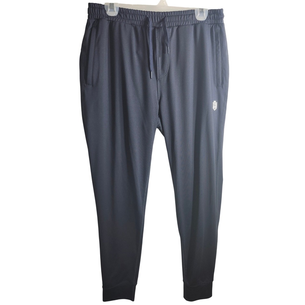 Greatness Wins Mens Jogger Pants Navy Blue‎ Athletic Fit Drawstring Waist Med